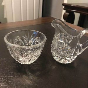 new Birks cream and sugar crystal